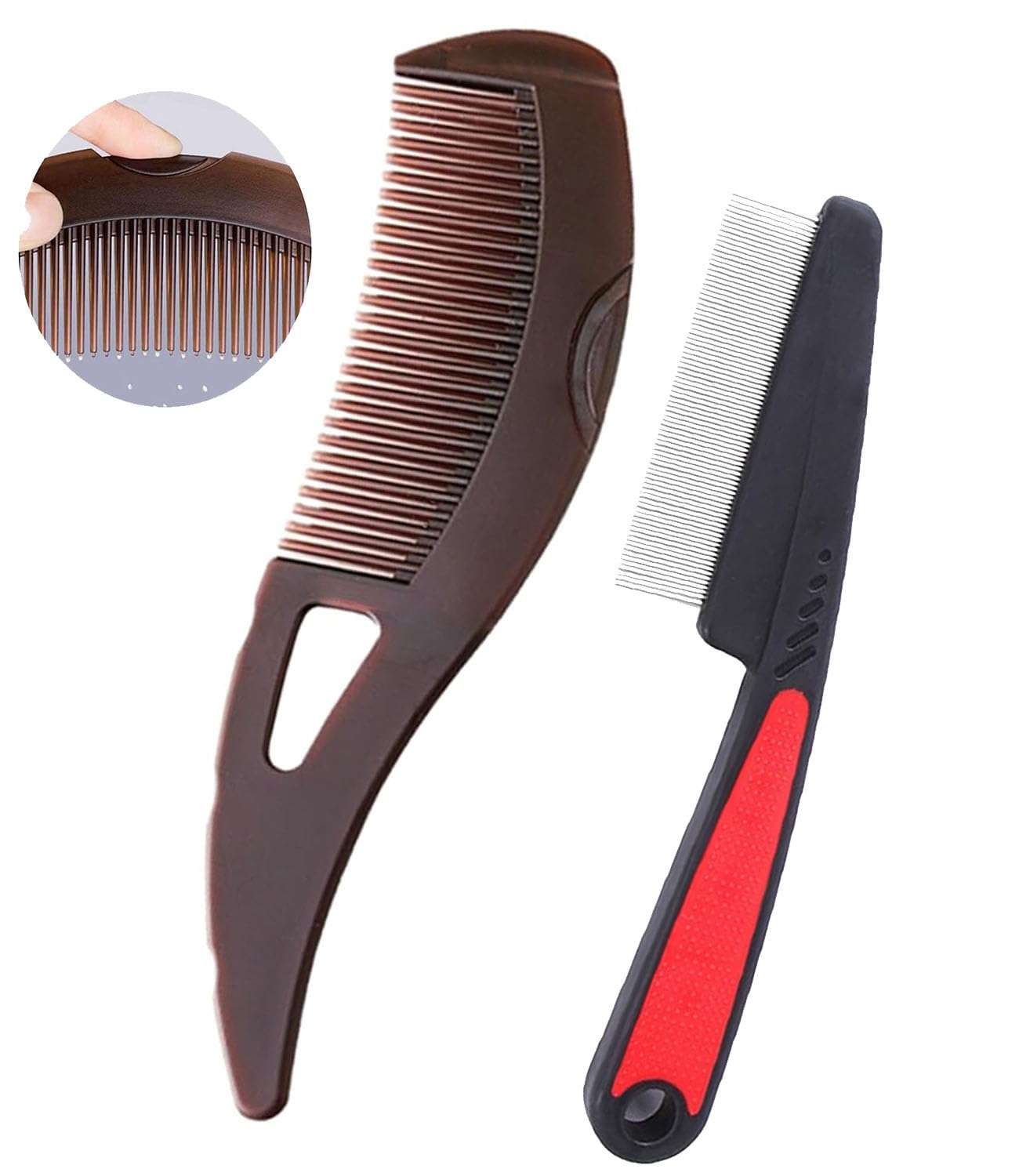 Dandruff Comb Stainless Steel Fine Tooth Comb Scalp Psoriasis Comb Dandruff Remover Comb Scalp Sweep Detoxing Comb Lice Comb Multifunctional Hairbrush For Scalp Massage Combs for Women Men Kids