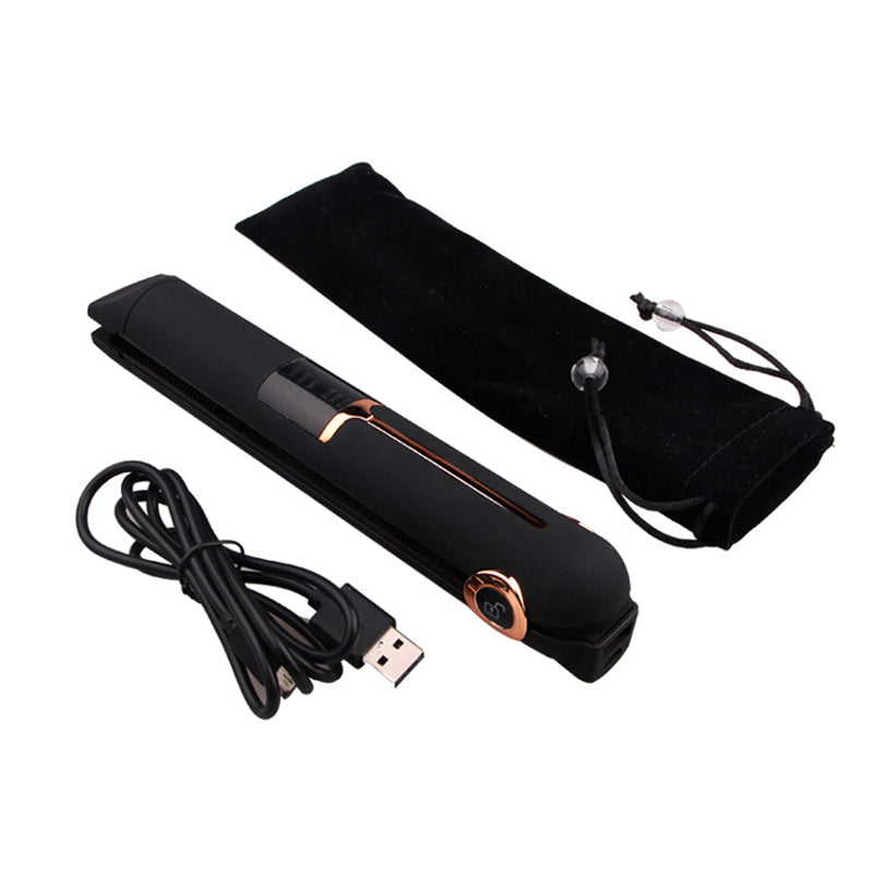 Portable USB Rechargeable Hair Straightener and Curler