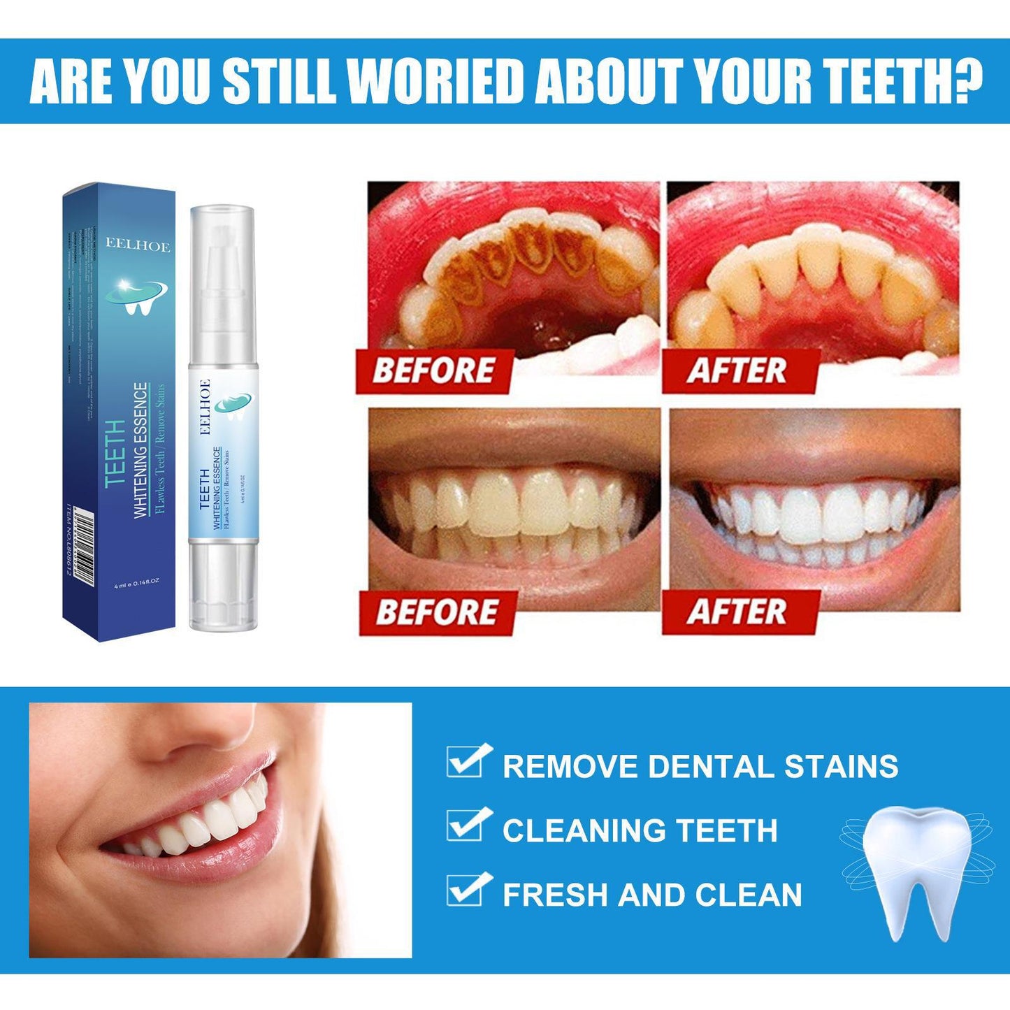 EELHOE Teeth Cleaning Pen for Whitening and Care