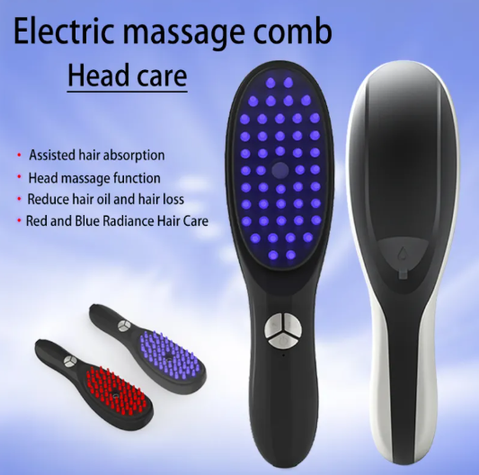 Vibrating Hair Care Red/Blue Light Spray Comb