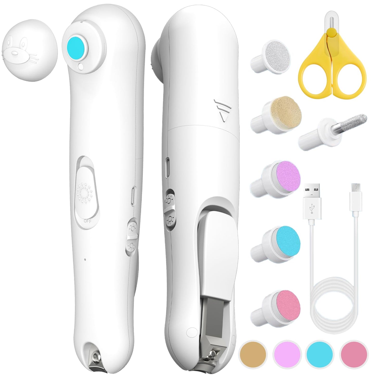 NexusSmash Nail Clippers SafeNail Trimmer Electric Nail File Nail File Nail Clipper with Light Electric Nail Clipper