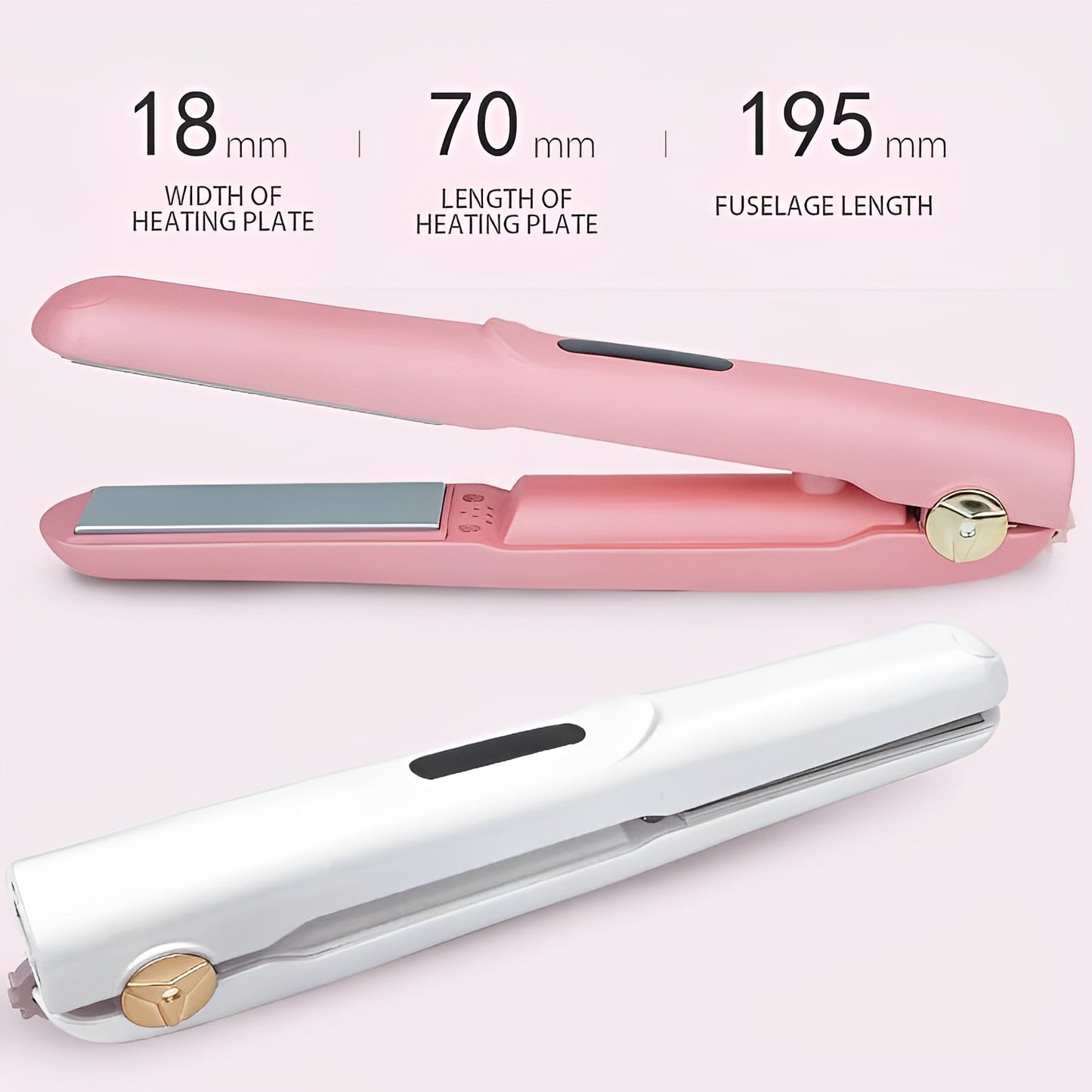 Mini Portable Wireless Hair Straightener and Curler