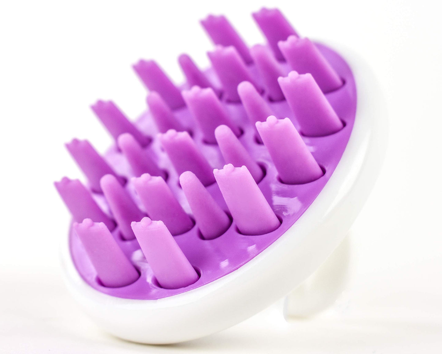 Zyllion Scalp Massager Dandruff Brush - For Exfoliating Treatment Shampoo Scrubbing and Hair Growth (Purple)