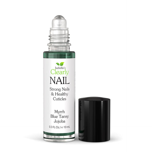 Isabellas Clearly NAIL and Cuticle Oil for Strong Nails and Soft Cuticles | Strengthening Roll On Nail Oil with Tea Tree Jojoba and Blue Tansy to Repair and Nourish | Natural Essential Oil Blend