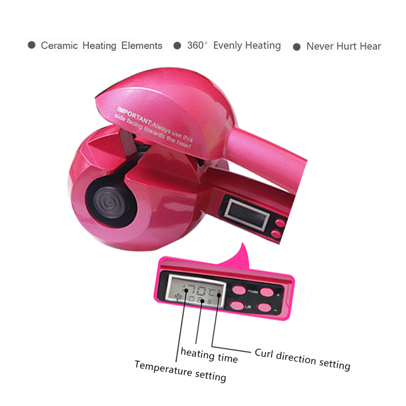 Ceramic Automatic Hair Curler with Pear Flower Design