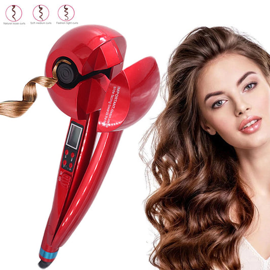 Ceramic Automatic Hair Curler with Pear Flower Design
