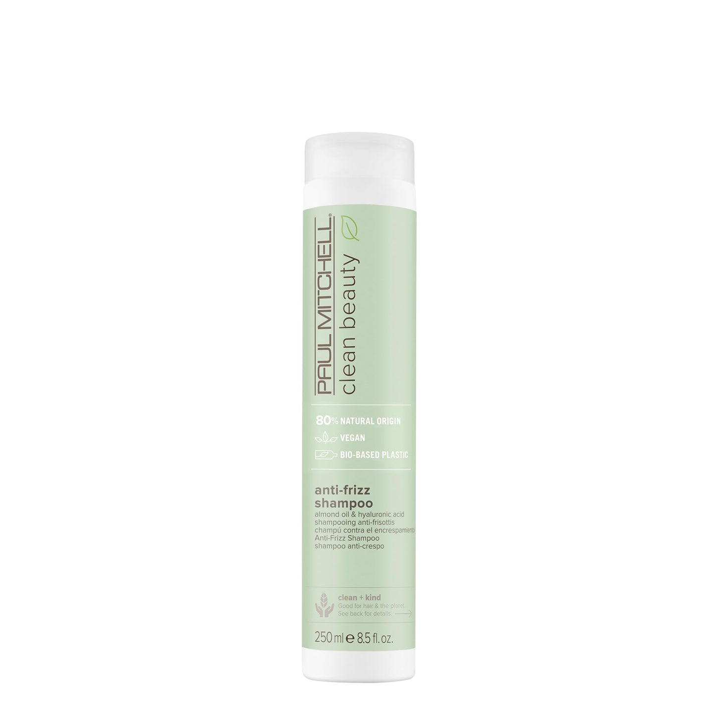 Paul Mitchell Clean Beauty Anti-Frizz Shampoo Smoothes Hair Calms Frizz For Textured Frizz-Prone Hair 8.5 fl. oz.
